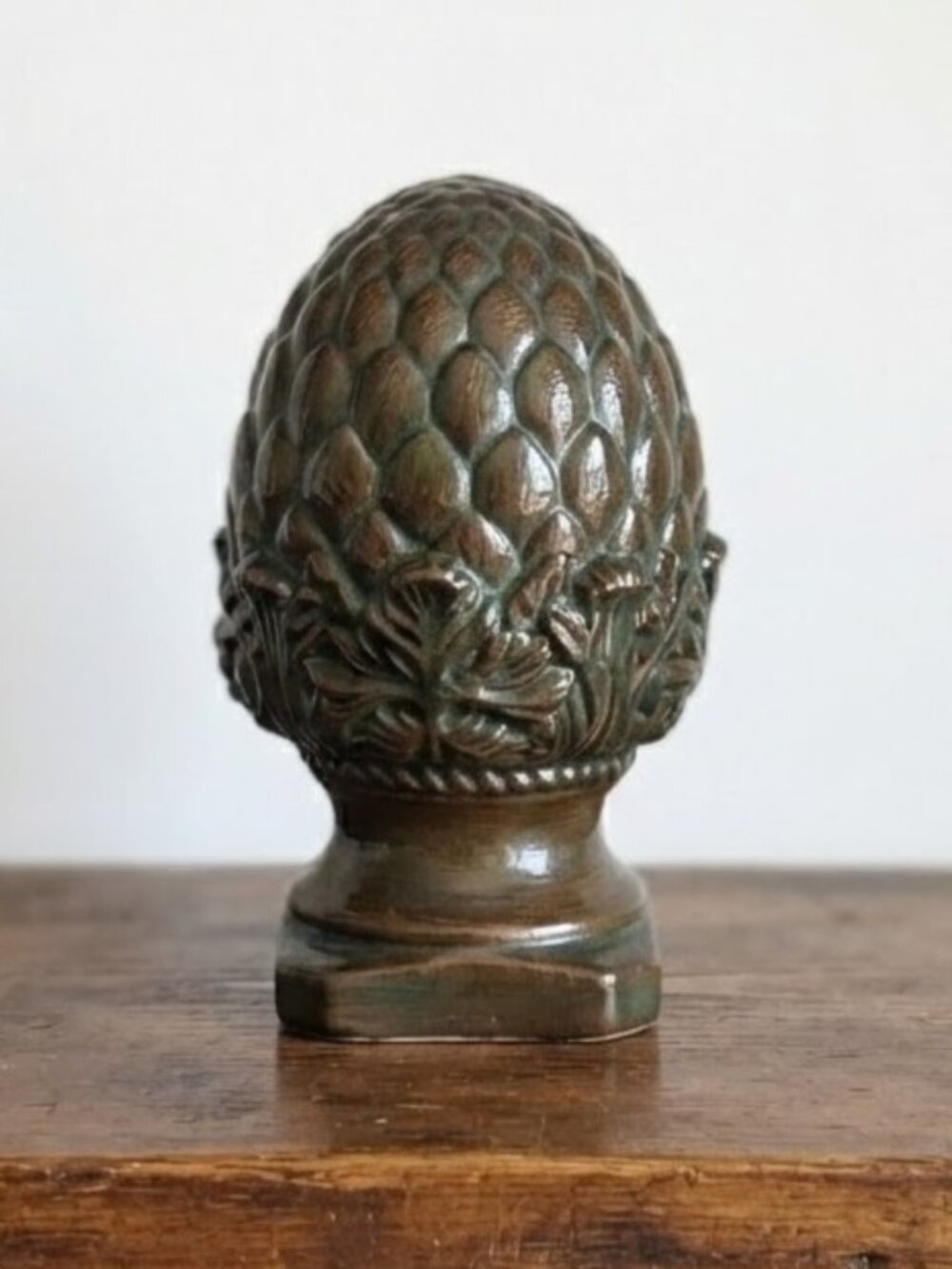 Mid-Century Modern Ceramic Finial Pineapple Pinecone Decorative Bookshelf Decor